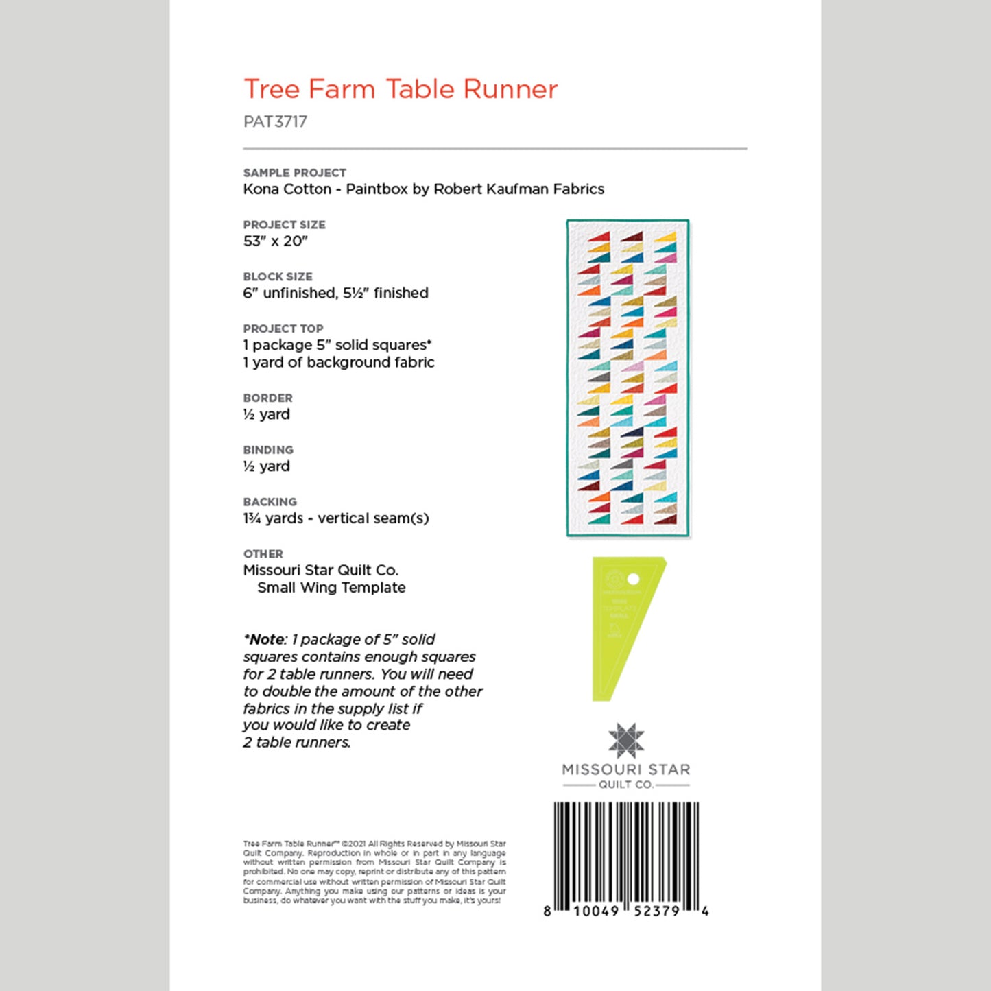 Digital Download - Tree Farm Table Runner by Missouri Star Alternative View #1
