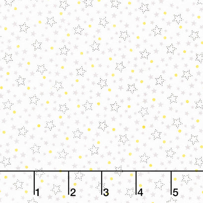 Sweet Dreams - Stars White Gray Yardage
