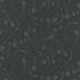 Monochrome - Octopied Black Yardage