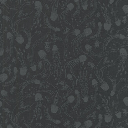 Monochrome - Octopied Black Yardage