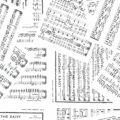 Art Journal - Music White Yardage