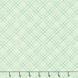 Aunt Grace Calicos - Lattice Green Yardage