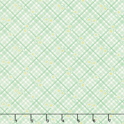 Aunt Grace Calicos - Lattice Green Yardage