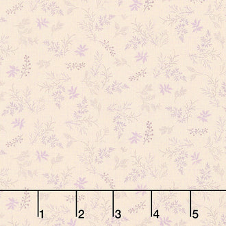 Plumberry ll - Triple Leaves Cream Yardage