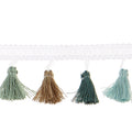 Tassel Fringe - 1-1/2" White, Sage, Celadon, Moss Primary Image