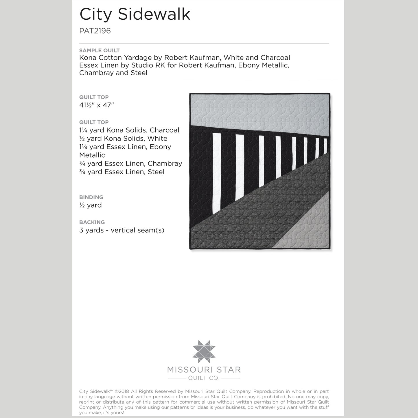 Digital Download - City Sidewalk Quilt Pattern by Missouri Star Alternative View #1