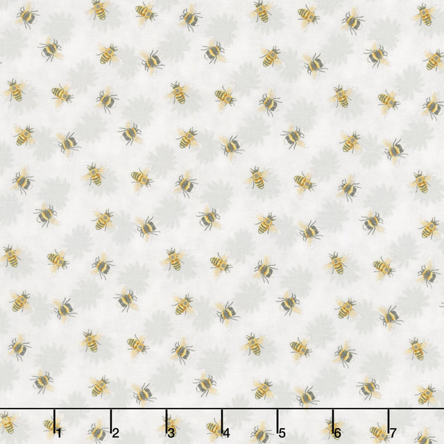 Zest For Life - Bee Toss Gray Yardage Primary Image