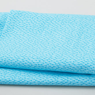 Raindrops - Dots in Rows Aqua 3 Yard Cut
