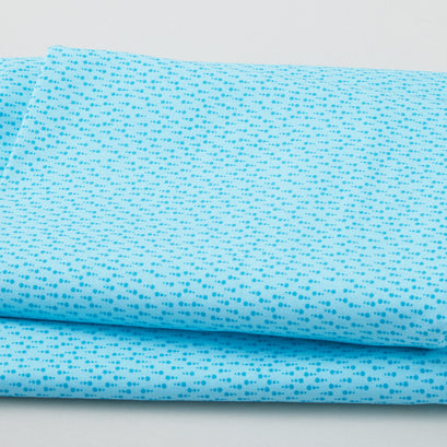 Raindrops - Dots in Rows Aqua 3 Yard Cut