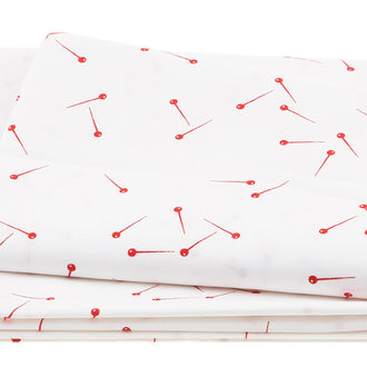 Pin Drop White on Red 2 Yard Cut