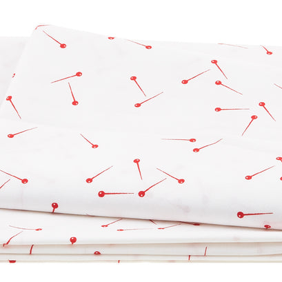 Pin Drop White on Red 2 Yard Cut