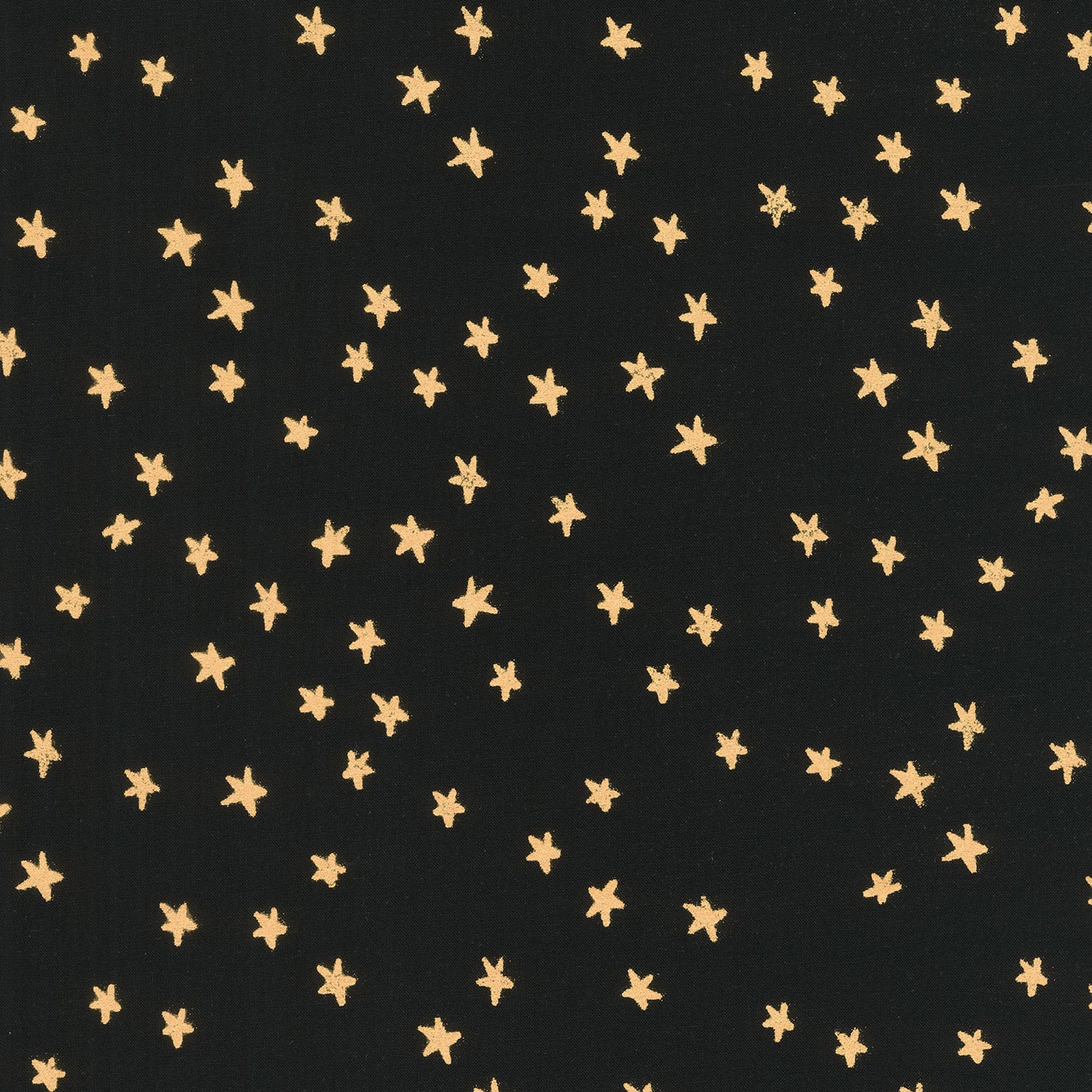 Starry - Stars Black Gold Yardage Primary Image