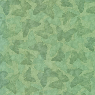 Daydream Garden - Tonal Butterflies Green Yardage