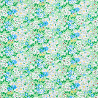 Wild Flour - Wildflowers Green Yardage