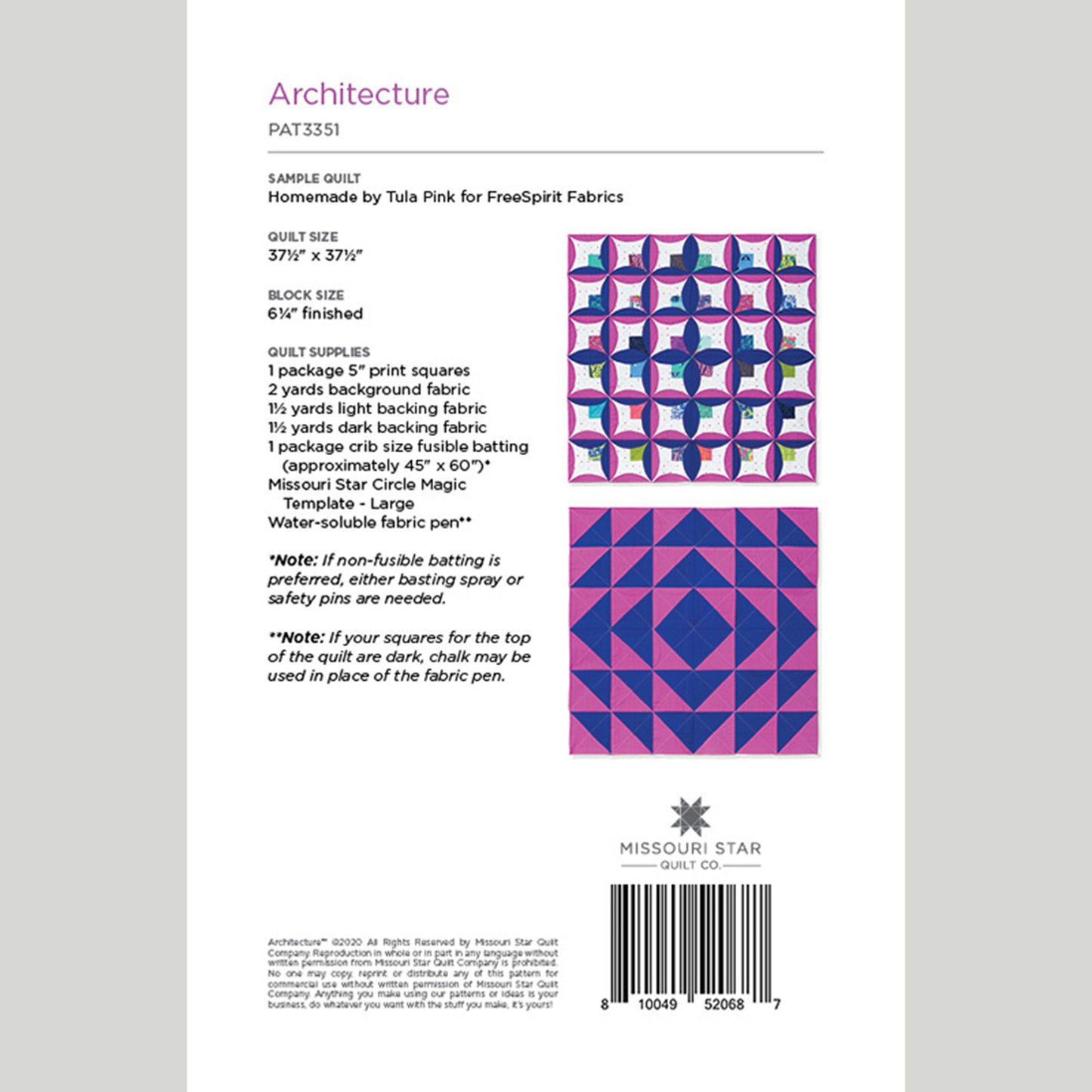 Digital Download - Architecture Quilt Pattern by Missouri Star Alternative View #1