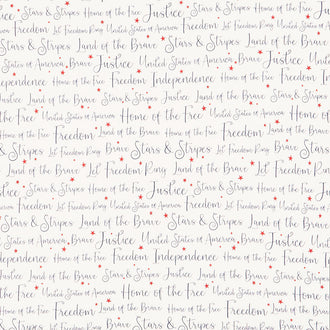 Land of the Brave - Words Cream Yardage