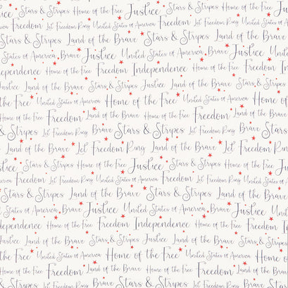 Land of the Brave - Words Cream Yardage