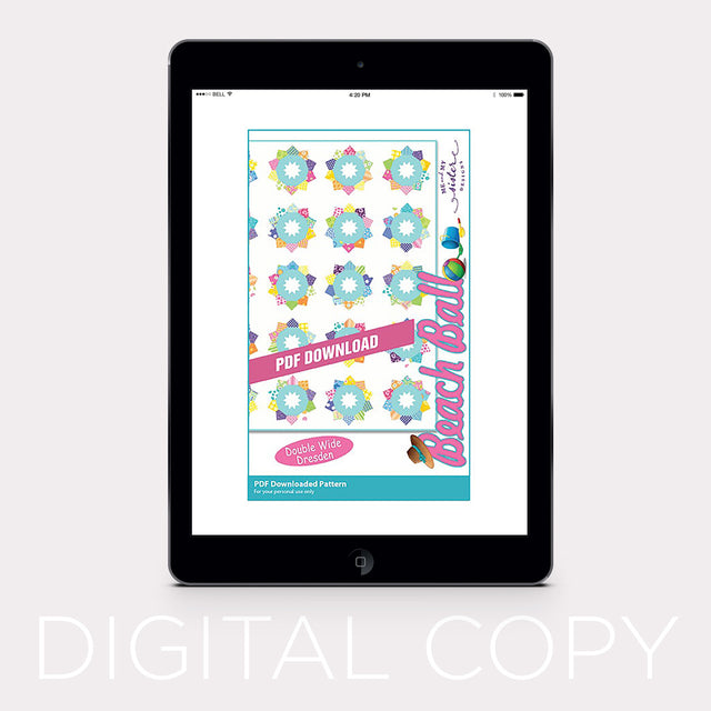 Digital Download - Beach Ball Double Wide Dresden Quilt Pattern Primary Image