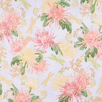 Aurelia - Floral Periwinkle Metallic Yardage