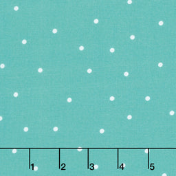 Kimberbell 108" Quilt Backing - Small Dot Aqua Yardage Primary Image