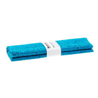 Season of the Sun - Spiral Shadows Turquoise 2 Yard Cut