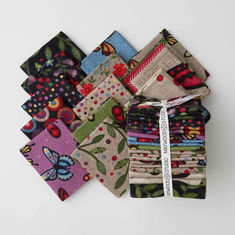 Bonnie Butterflies Flannel Favorites 11 Fat Quarters and 2 Panels
