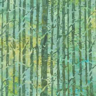 Maple Island Batiks - Branch Green Spinach Yardage