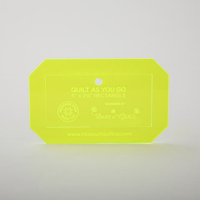 Quilt As You Go 5 quot x 2 1/2 quot Rectangle Template Designed by Daisy Gra