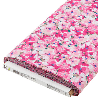 Painterly Petals - Pink Floral 10 Yard Bolt