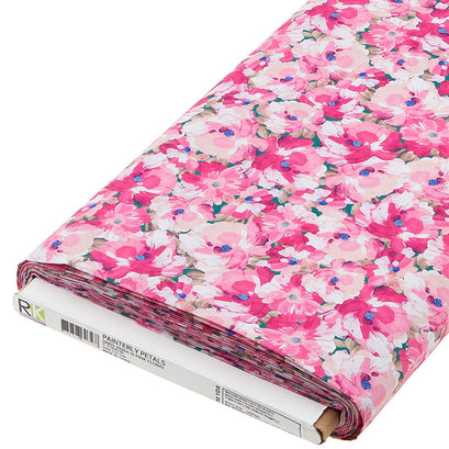 Painterly Petals - Pink Floral 10 Yard Bolt