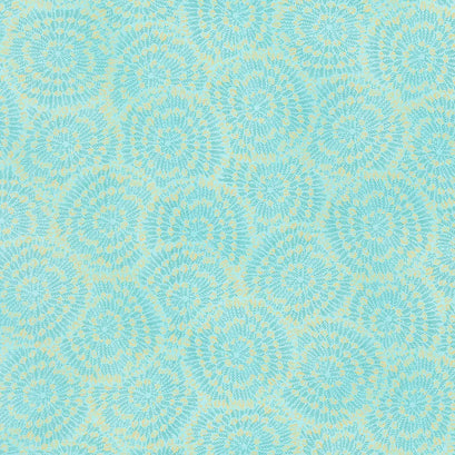 Joli Bijou - Texture Aqua Metallic Yardage