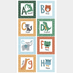 Alphabet Zoo - Alphabet Multi Pillow Panel Primary Image
