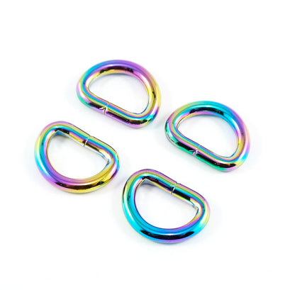 Emmaline 1/2" D-Rings - Set of Four Rainbow