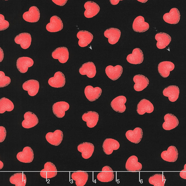 Riley Blake All My Heart Black Valentine Greeting Fabric