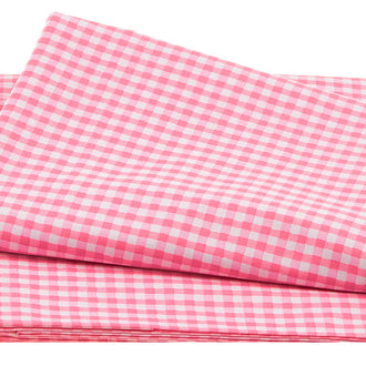 Farm Friends - Gingham Plaid Pink 2 Yard Cut