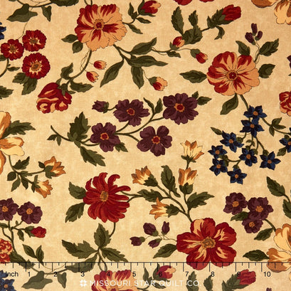 Bees 'n Blooms - Blooms Tan Yardage