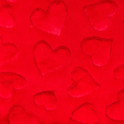 Luxe Cuddle® - Hearts Scarlet Yardage Primary Image