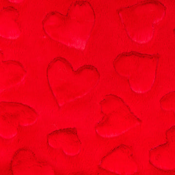 Luxe Cuddle® - Hearts Scarlet Yardage Primary Image