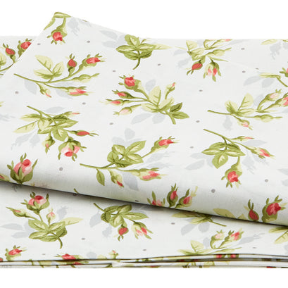 Heather Favorites - Rosebud Spray Grey 2 Yard Cut