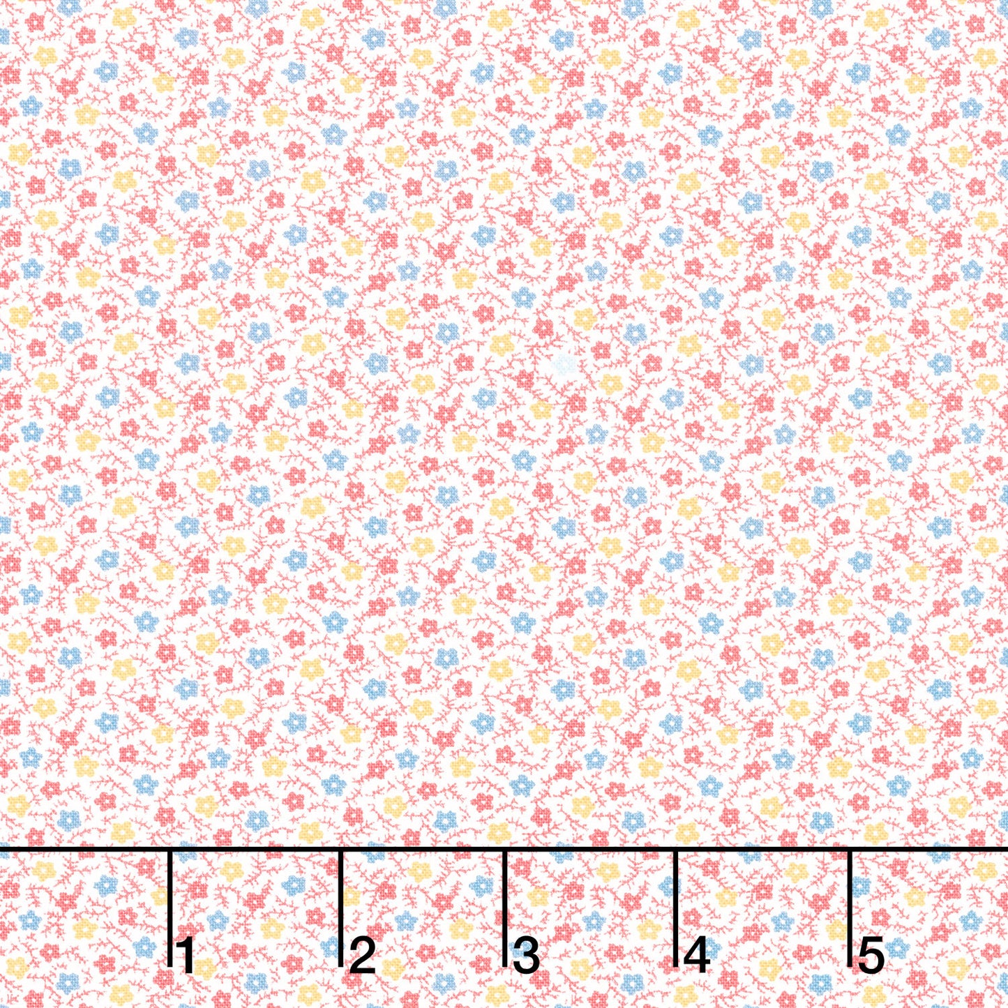 Franny’s Flowers - Micro Floral Pink Yardage Primary Image
