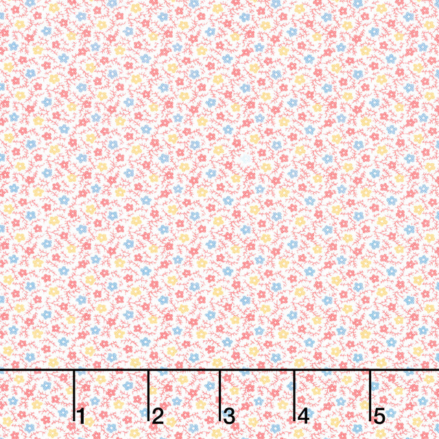 Franny’s Flowers - Micro Floral Pink Yardage Primary Image