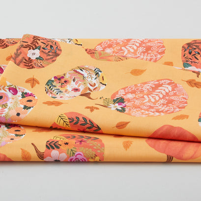 Autumn Friends - Pumpkin Paradise Orange One Yard Cut