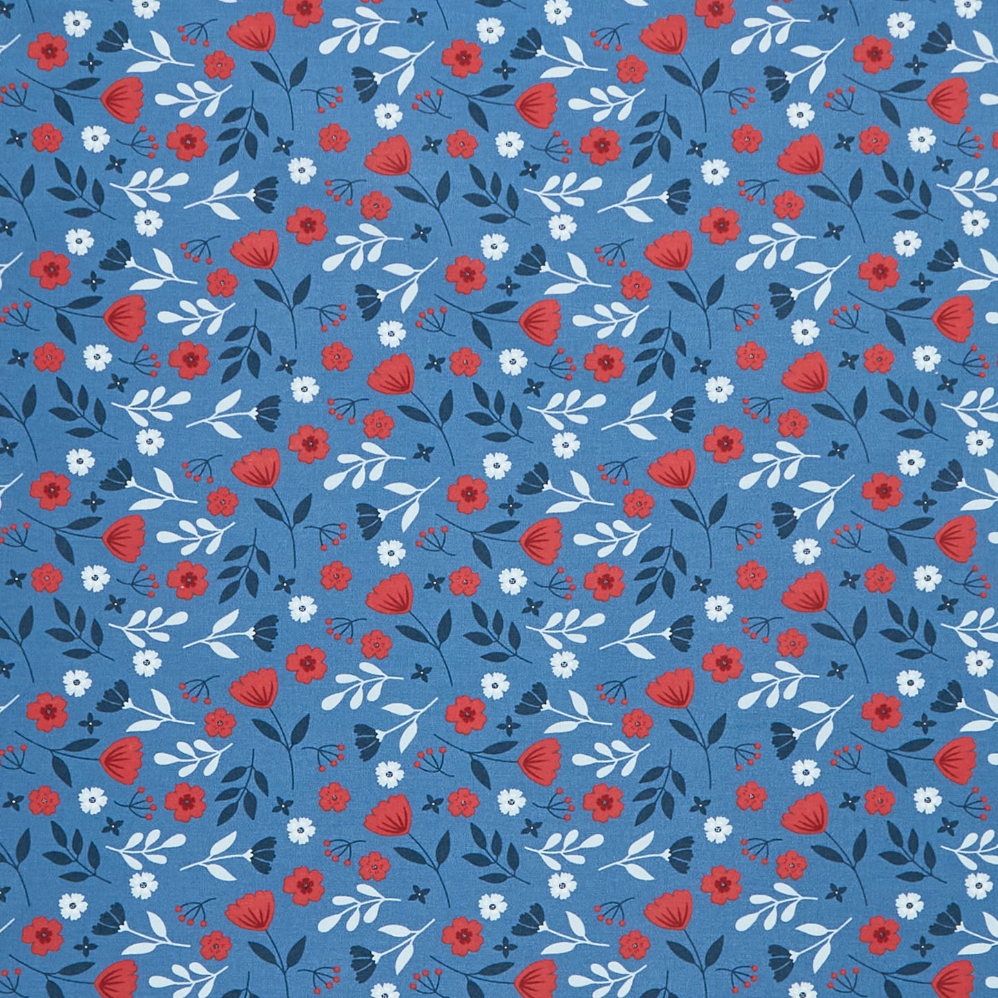 American Beauty - Floral Navy Yardage Primary Image