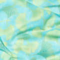 Gingko Garden - Small Ginkgo Toss Turquoise Metallic Yardage Alternative View #1