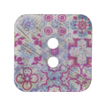 Recycled Coconut 35mm Square Print Button - Purple Primary Image