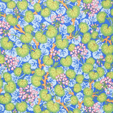 Kaffe Fassett Collective - February 2023 - Climbing Geraniums Blue Yardage Primary Image