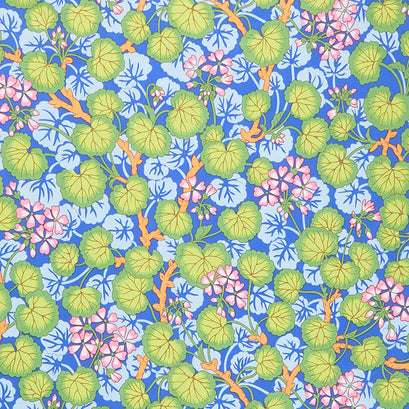 Kaffe Fassett Collective - February 2023 - Climbing Geraniums Blue Yardage