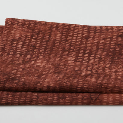 Autumn Grey Baliscapes Batiks - Dashes Brown 2 Yard Cut