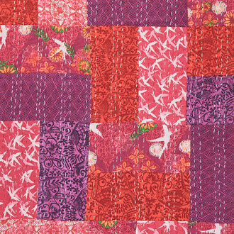 Kantha Cloth - Charmed Pomegranate Yardage