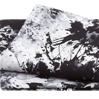 Splash - Black & White Digitally Printed 108" Wide Backing 3 Yard Cut